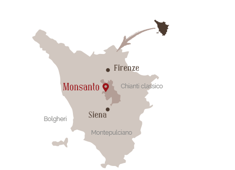 Cartina chianti Monsanto