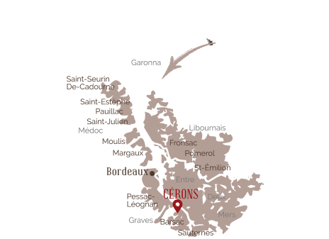 Cartina Bordeaux CRU BARREJATS-DARET